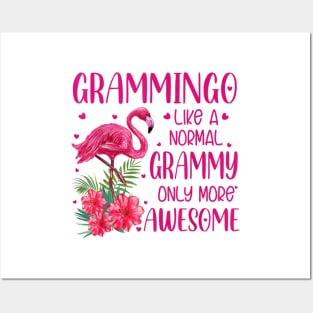 Grammingo Like A Normal Grammy Flamingo Lover Grandmother Posters and Art